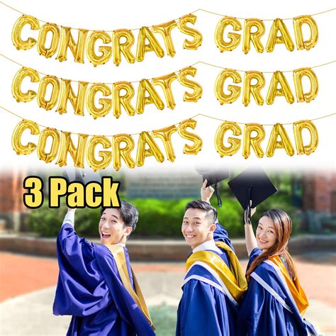 Gold Congrats Grad Balloons Inch Congrats Balloons For Graduation