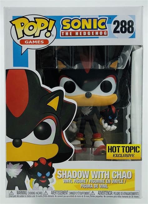 Funko Pop Sonic The Hedgehog Shadow With Chao 288 Hot Topic Exclusive