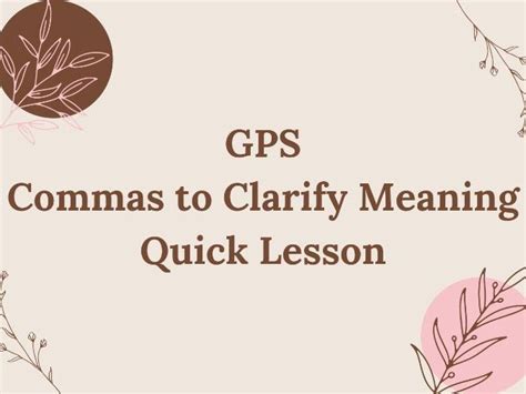 Commas to Clarify Meaning | Teaching Resources
