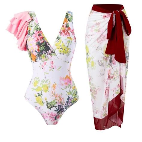 Maillot de Bain femme Bikini Mode grande taille Bohème Style Chic imprimee Classique Y