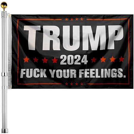 Amazon Trump 2024 Flag Fuck Your Feelings Flag 3x5 Ft With Two Brass Grommets Double