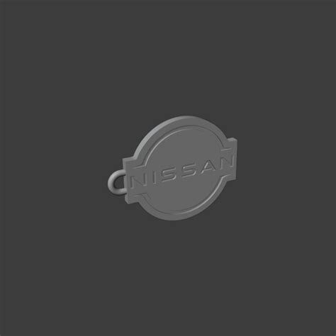 Бесплатный OBJ файл Брелок для ключей Nissan - брелок со значком Nissan ...