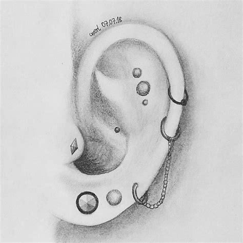 Woman Ear Sketch