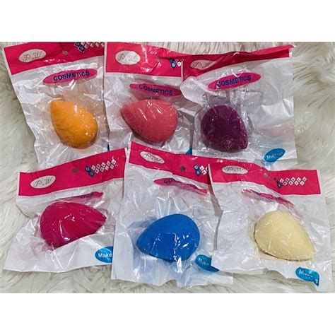 jual harga  buah spons blender model telur kemasan plastikwarna