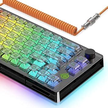 Hot Swap Wired Mechanical Gaming Keyboard Programmable With Transparent Key Full Side Rgb