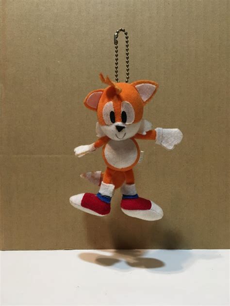 1996 Sonic The Fighters Plush Tails Keychain Sonic The Hedgehog Sega