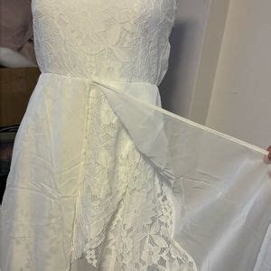 Intimates Sleepwear Nwot White Sheer And Lace Spaghetti Strap Nightgown Lingerie Poshmark