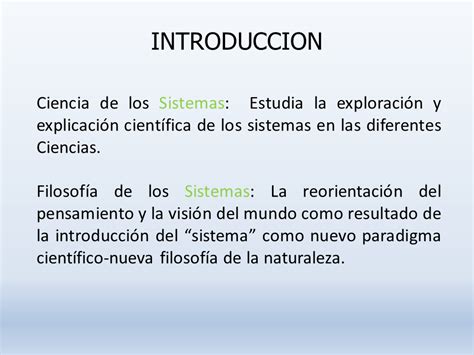 Introducción a la Teoría General de Sistemas