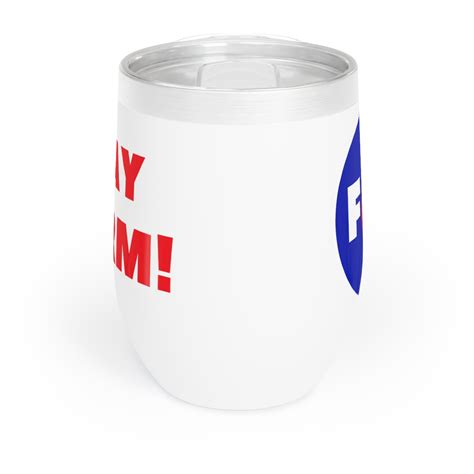 Flannel And Flame Wine Tumbler Blue Logo Flannel And Flame