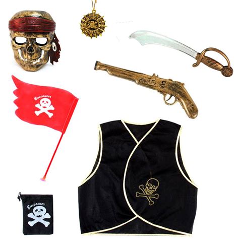 Пиратский набор для карнавала мушкет со звуковыми эффектами маска жилет ...