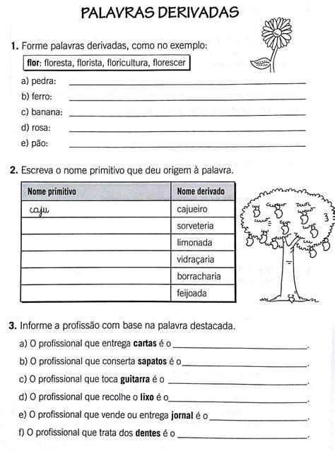 Atividades Substantivo Primitivo E Derivado