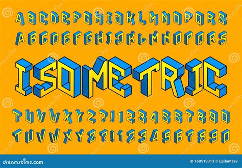 Isometric Alphabet And Numbers Cartoon Vector 53948739