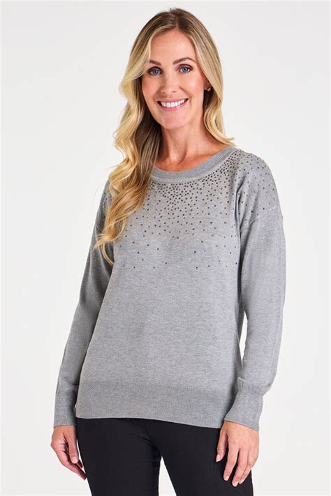 Scattered Gem Detail Jumper Bonmarché
