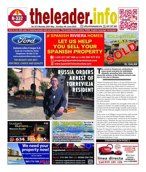 The Leader Newspaper 29 May 23 - Edition 973 - News, Sport, Information