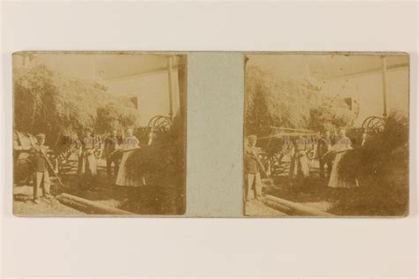 Francia Farm Harvest Foto Amateur C Piccolo Formato Stereo Vintage PL An EBay