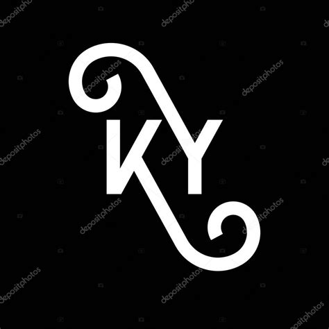 Diseño Del Logotipo De La Letra Ky Sobre Fondo Negro Ky Iniciales Creativas Letra Logo Concepto