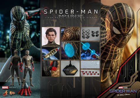 Spider Man No Way Home Hot Toys Figure Brings A Better Look At New Black Gold Suit