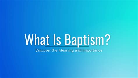 What Is Baptism Discover Its Extreme Importance