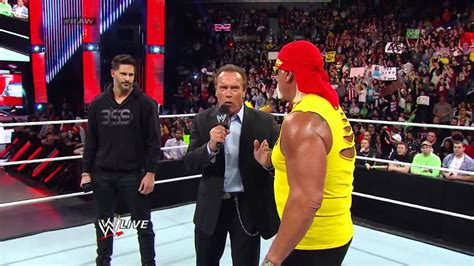 Арнольд Шварценеггер и Халк Хоган на ринге - YouTube