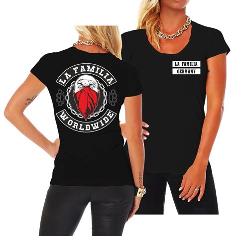 Frauen Damen T Shirt La Familia WORLDWIDE Loca Patch Support Criminal Hardcore EBay