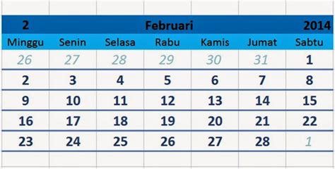 Cara Membuat Kalender Sederhana Dengan Microsoft Excel TUTORIAL EXCEL