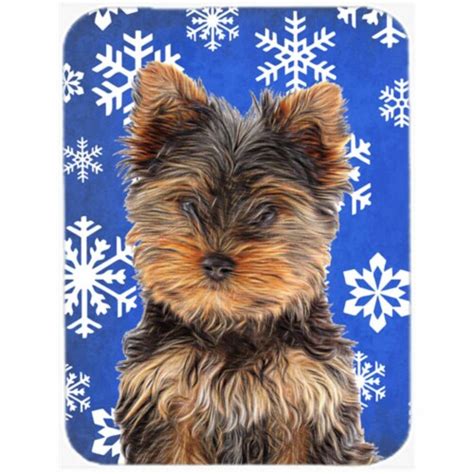 Winter Snowflakes Holiday Yorkie Puppy Yorkshire Terrier Mouse Pad Hot Pad Or Trivet 1 Kroger