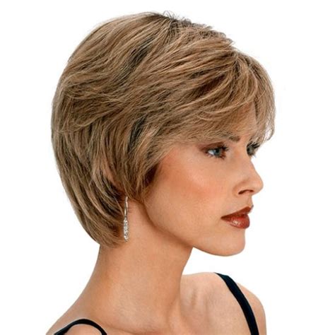 Blonde gerade Echthaar Großartige Kurzperücken