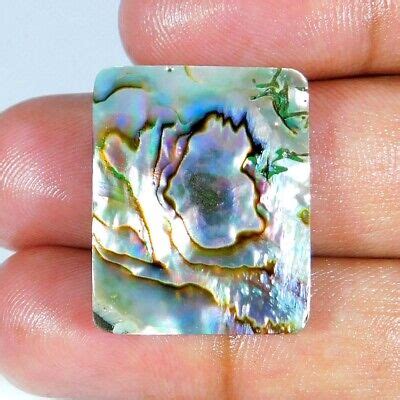 Cts Natural Paua Abalone Shell Cushion Cabochon Loose Gemstone