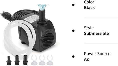 GROWNEER 550GPH Submersible Pump 30W Ultra Quiet Fountain Water Pump EBay