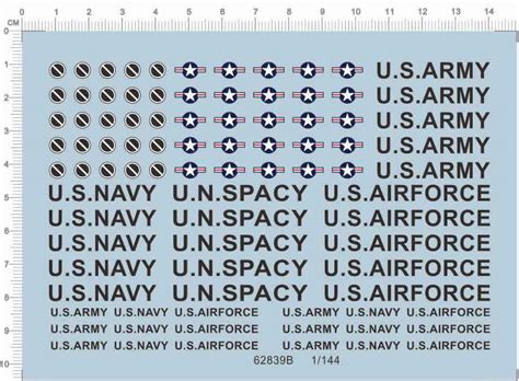 Us 900 1144 Scale Decals Us Navy Us Army Us Airforce For Aircraft