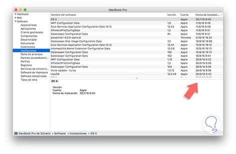 Ver historial fecha de instalación aplicaciones Mac Solvetic