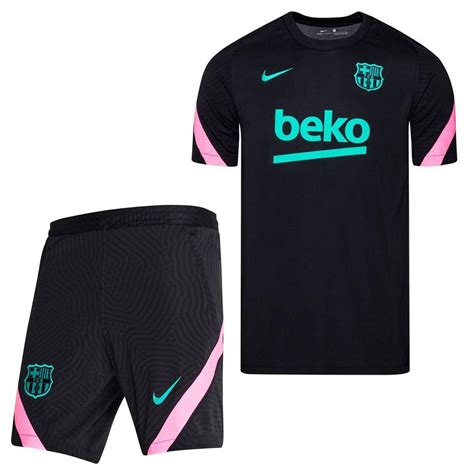 Nike Fc Barcelona Strike Trainingsset 2020 2021 Zwart Roze Voetbalclub