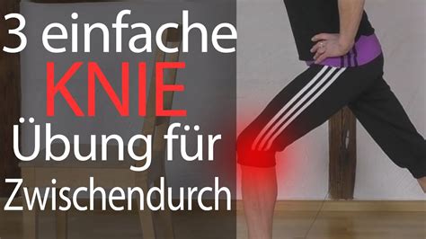 3 einfache Übungen gegen Schmerzen im Knie für Anfänger Knie stärken