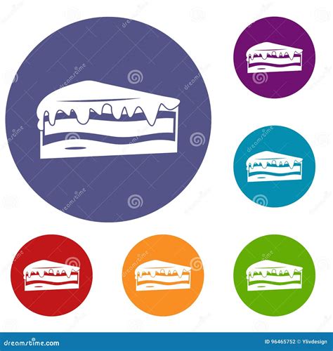 Cake Icons Set Stock Vector Illustration Of Blue Icons 96465752