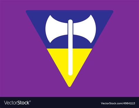 Labrys Lesbian Pride Flag Symbol Icon Lgbtq Vector Image