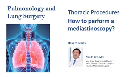 How To Perform A Mediastinoscopy Youtube