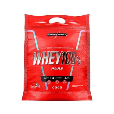 Suplemento Em Pó Integralmédica Whey 100 Pure Proteínas Em Sachê De 1