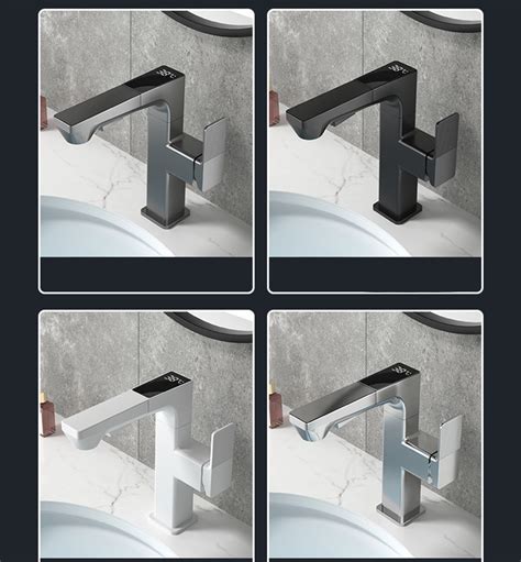 Modern Single Handle Pull Out Basin Faucet With Digital Display Hot Cold Water Tap Buy Pull