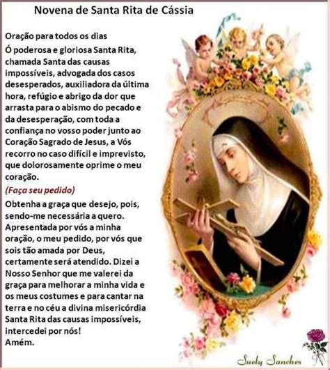 Oração A Santa Rita De Cássia Por Uma Causa Impossível - Imagem de Santa Rita de Cássia com oração: Santa Rita de Cássia rogai ...