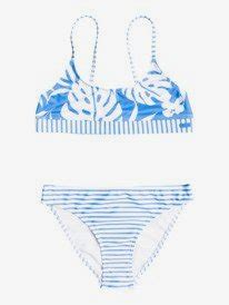 Flowers Addict Bralette Bikini Set For Girls Roxy