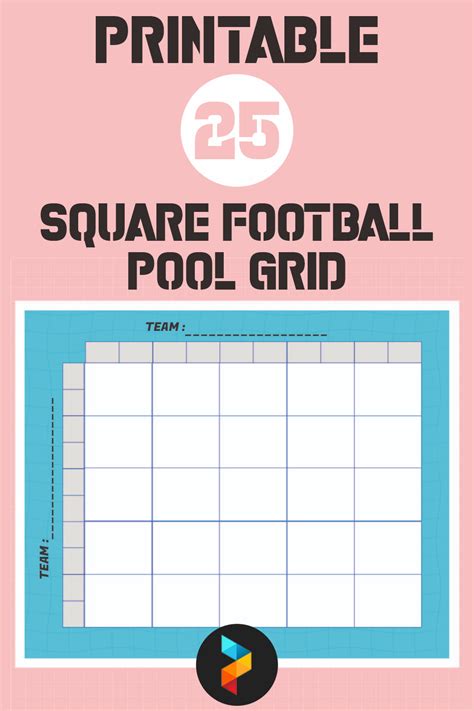 10 Best Printable 25 Square Football Pool Grid - printablee.com