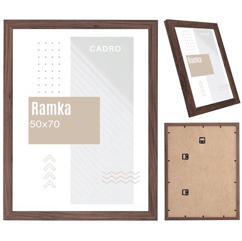 Ramka 50x70 ramki na zdjęcia B2 wenge foto rama duża MDF 70x50 cm CADRO ...