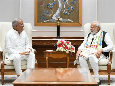 Cm Bhupesh Baghel Met Pm Narendra Modi सीएम भूपेश बघेल ने पीएम मोदी से