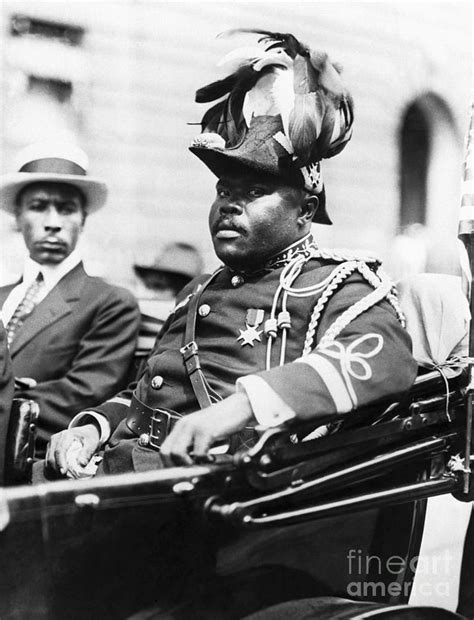 Marcus Garvey In A Car By Bettmann