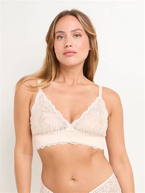 Soutien Gorge Sans Armatures Dentelle RougeGorge Lingerie Beige Kiabi