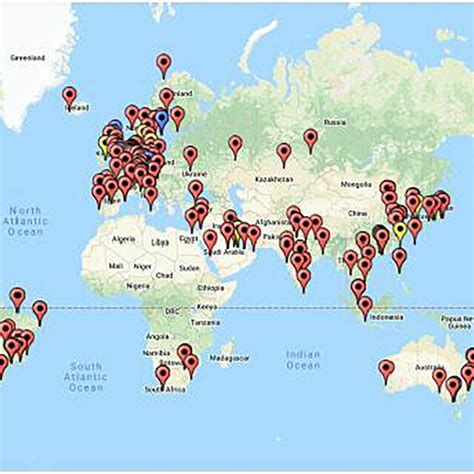ELSO centers worldwide (reproduced with permission of Peter Rycus, ELSO ...
