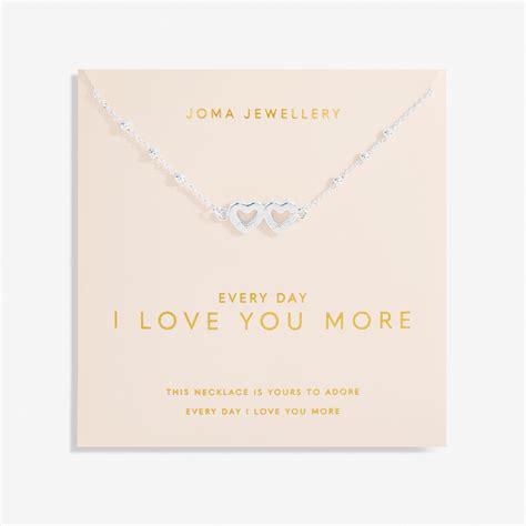 Forever Yours 'Everyday I Love You More' Necklace In Silver Plating