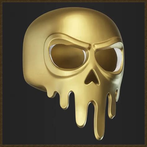 Melting Skull Mask 3D Print Model