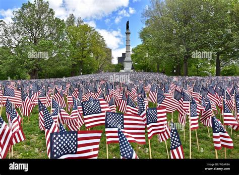 Thousands Of Flags Memorializing Fallen Soldiers On Memorial Day 2019