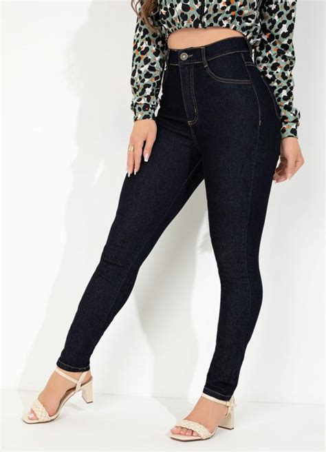 Calça Jeans Escura Hot Pants Sawary Sawary Jeans